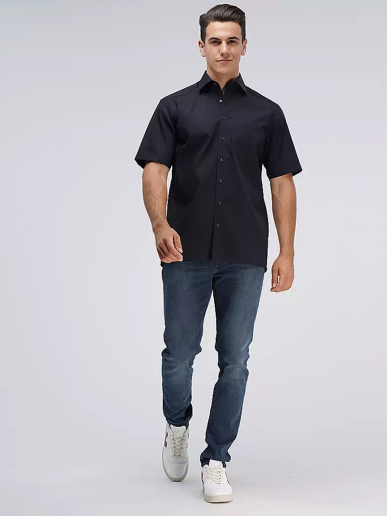 OLYMP | Hemd Regular Fit  | schwarz