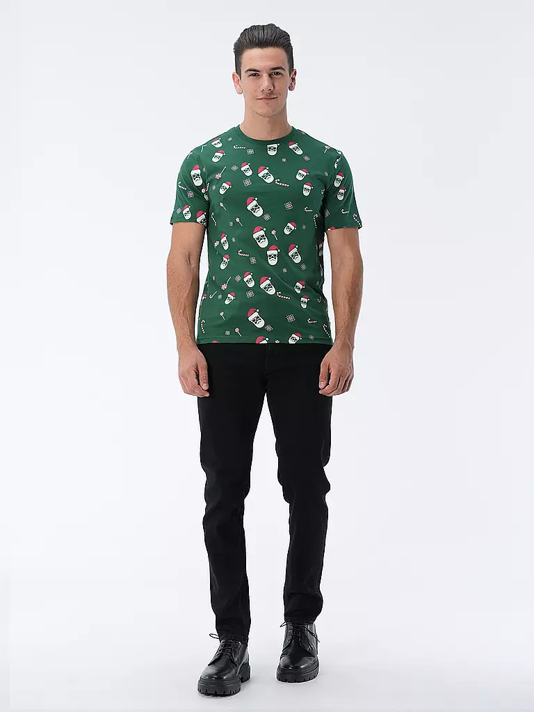 ONLY & SONS | T-Shirt ONSNEWCHRISTMAS | dunkelgrün