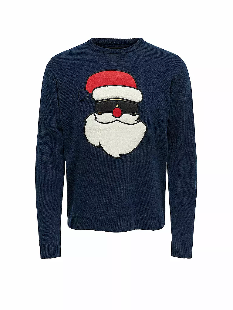 ONLY & SONS | Weihnachts Pullover XMAS | blau