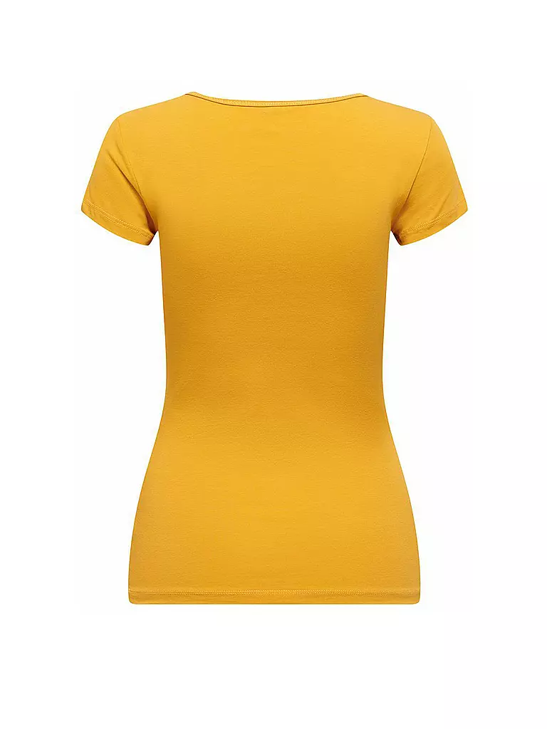 ONLY | Basic T Shirt ONLLIVE LIVE LIFE | gelb