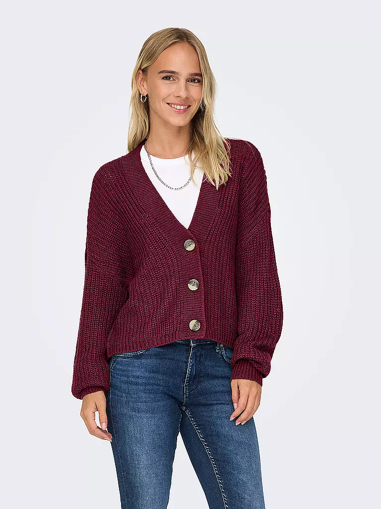 ONLY | Cardigan ONLCAROL | dunkelrot