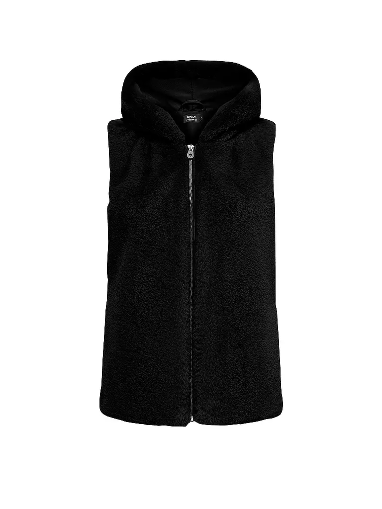 ONLY | Gilet in Felloptik ONLMALOU  | schwarz