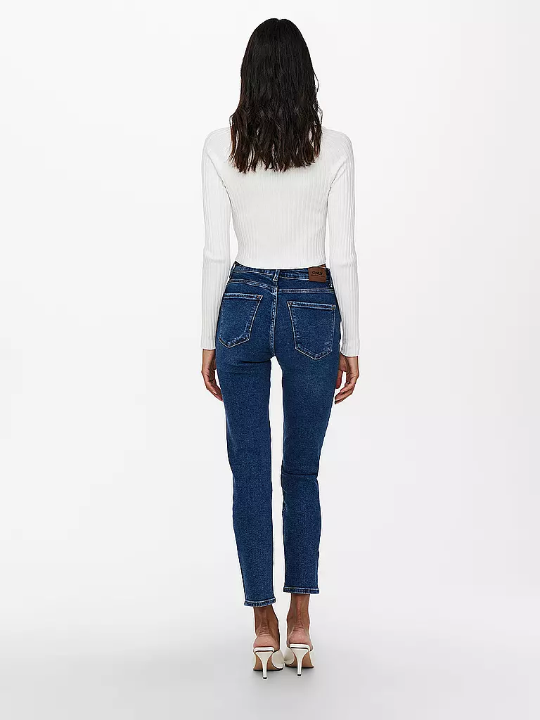 ONLY | Highwaist Jeans Straight Fit 7/8 ONLEMILY  | blau
