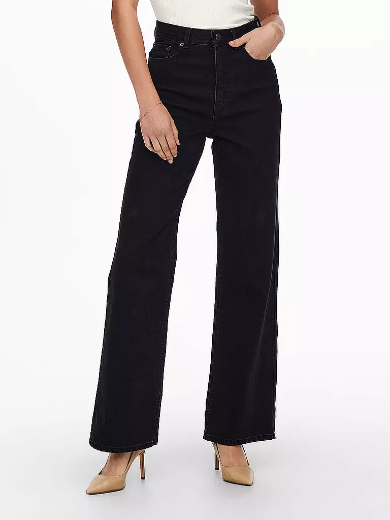 ONLY | Highwaist Jeans Wide Leg ONLCAMILLE  | schwarz