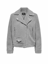 ONLY | Jacke in Felloptik ONLRIO TEDDY BIKER | hellgrau