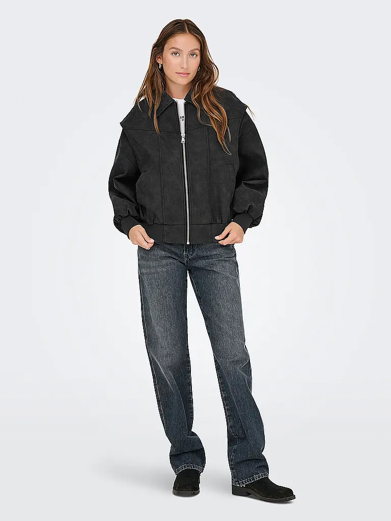ONLY | Jacke in Lederoptik ONLSABA | schwarz