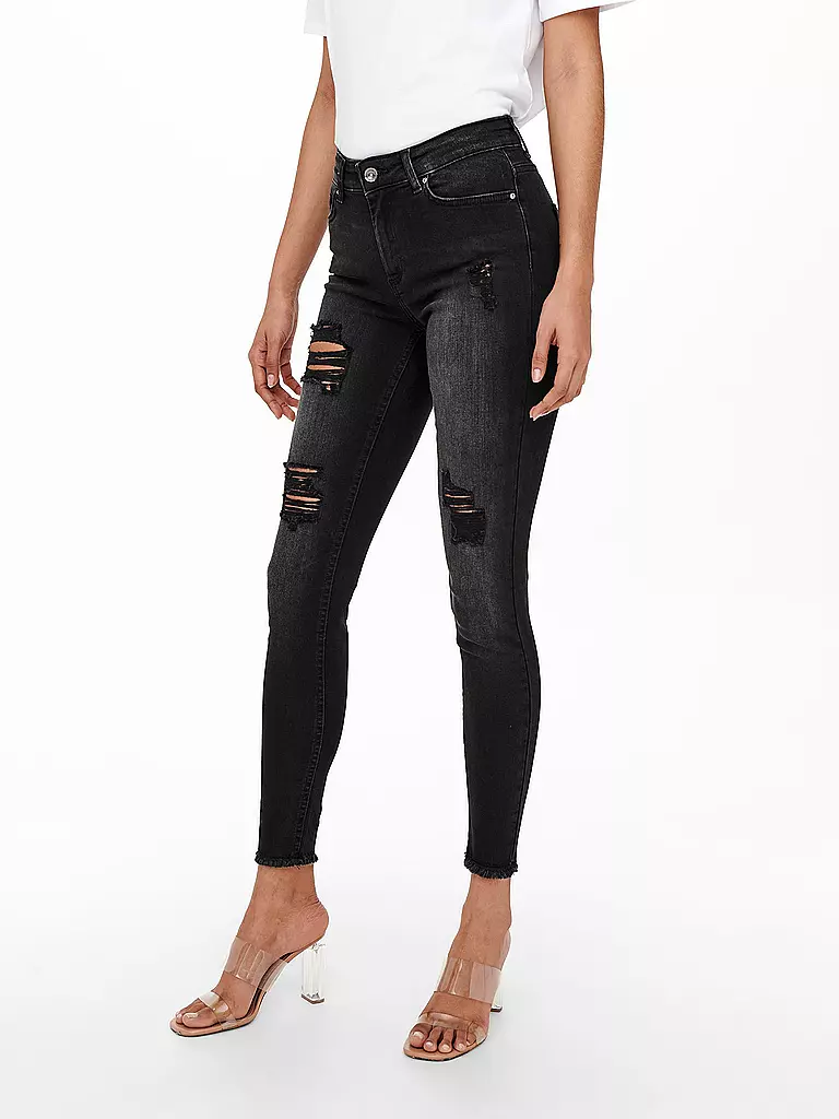 ONLY | Jeans Skinny Fit 7/8 ONLBLUSH  | schwarz