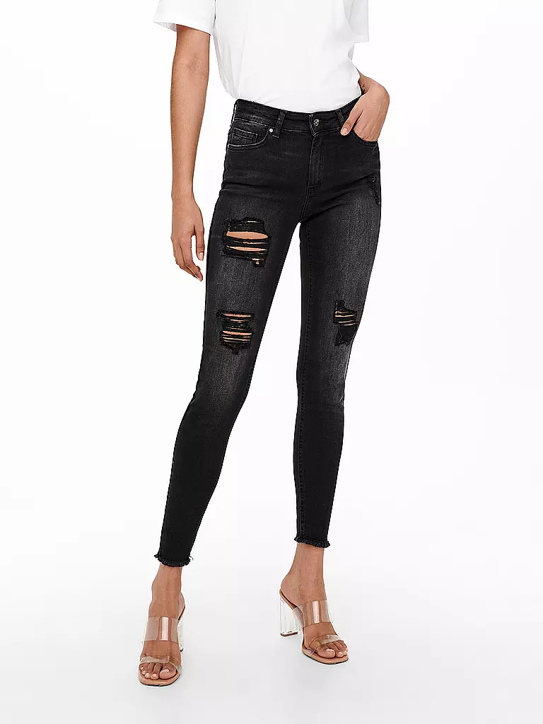 ONLY | Jeans Skinny Fit 7/8 ONLBLUSH | schwarz