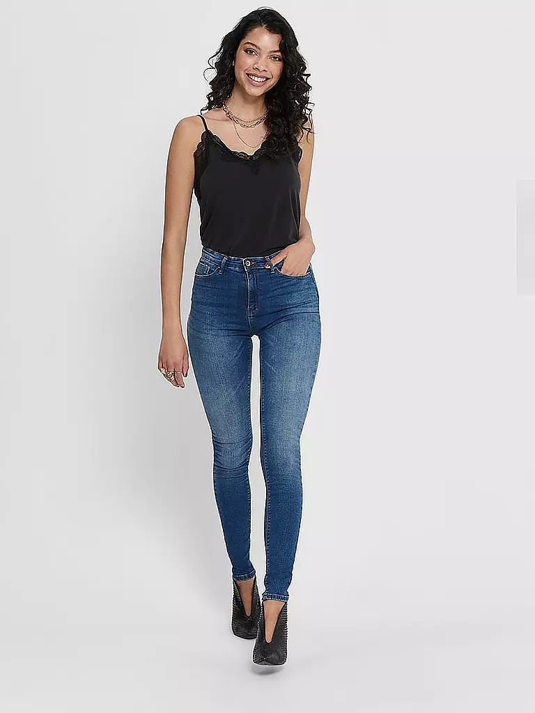 ONLY | Jeans Skinny-Fit "ONLPAOLA" (Highwaist) | blau