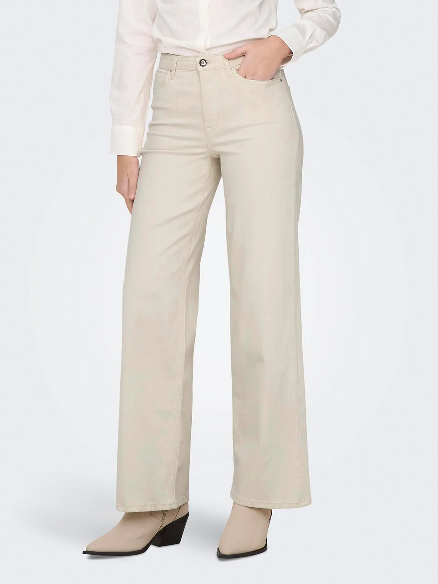 ONLY | Jeans Wide Leg Fit  | beige
