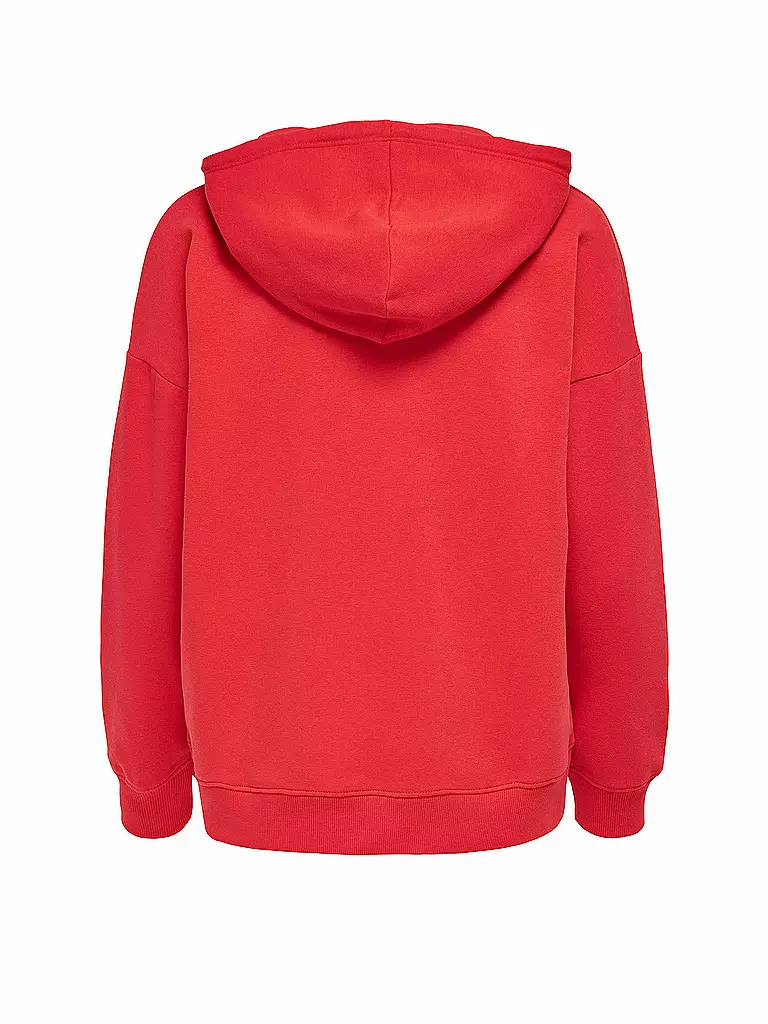 ONLY | Kapuzensweater - Hoodie ONLCANDY  | rot