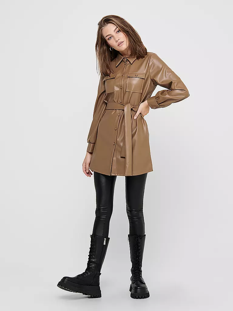 ONLY | Lederkleid ONLRUMA | beige