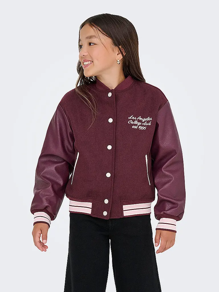 ONLY | Mädchen Jacke KOGWESTCOAST  | dunkelrot