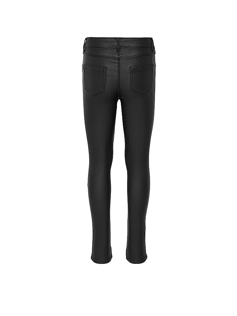 ONLY | Mädchen Jeans in Lederoptik Slim Fit KONROYAL  | schwarz