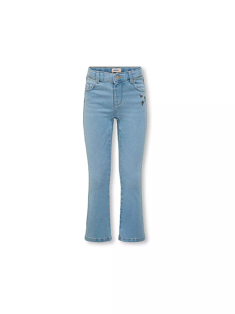 ONLY | Mädchen Jeans Wide Fit KMGROYAL FLARED FLOWER | hellblau