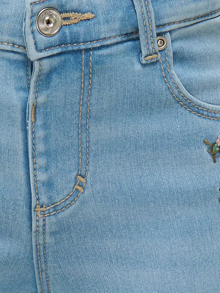 ONLY | Mädchen Jeans Wide Fit KMGROYAL FLARED FLOWER | hellblau