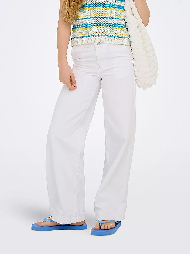 ONLY | Mädchen Jeans Wide Leg KOGCOMET | weiss