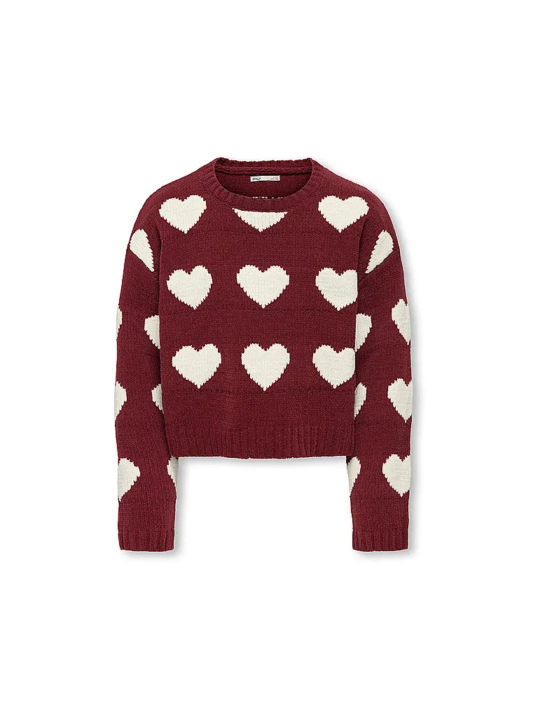 ONLY | Mädchen Pullover KOGSUS | Dunkelrot