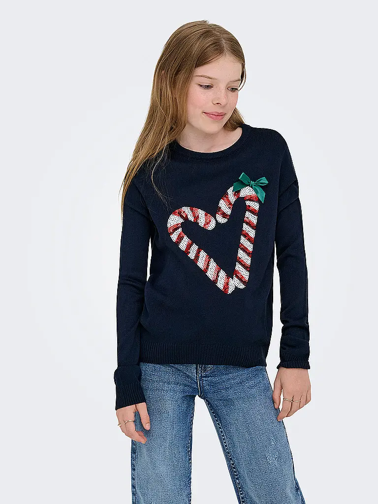 ONLY | Mädchen Pullover KOGXMAS | dunkelblau