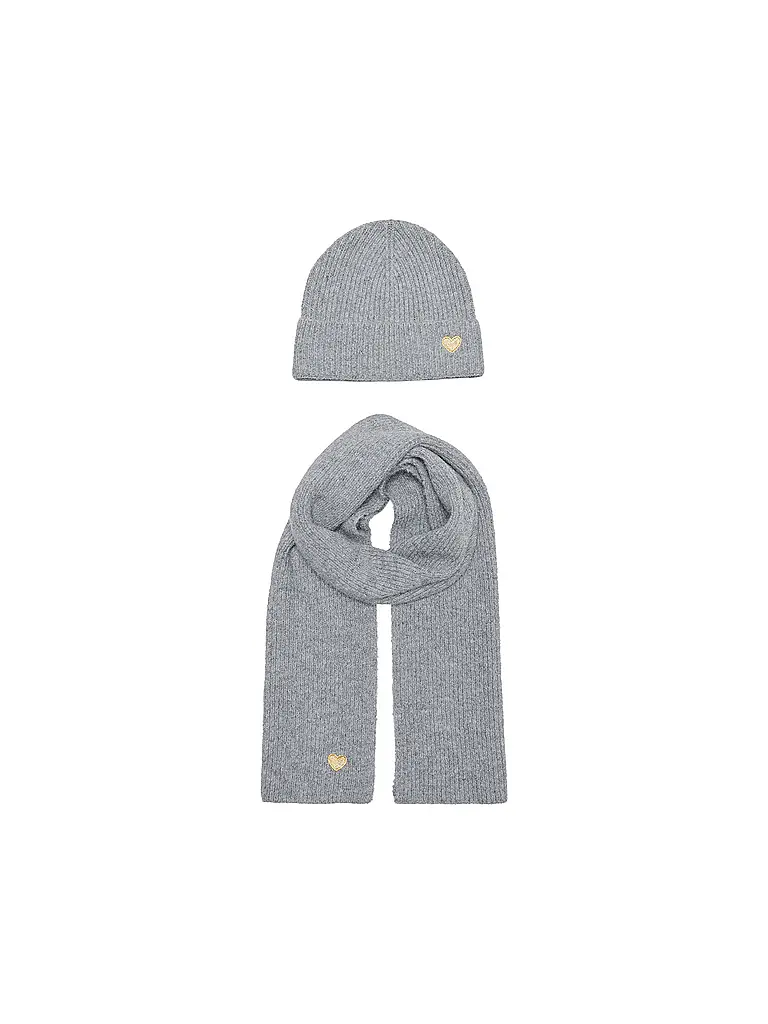 ONLY | Mädchen Set 2-teilig Mütze und Schal KMGAVERY | hellgrau
