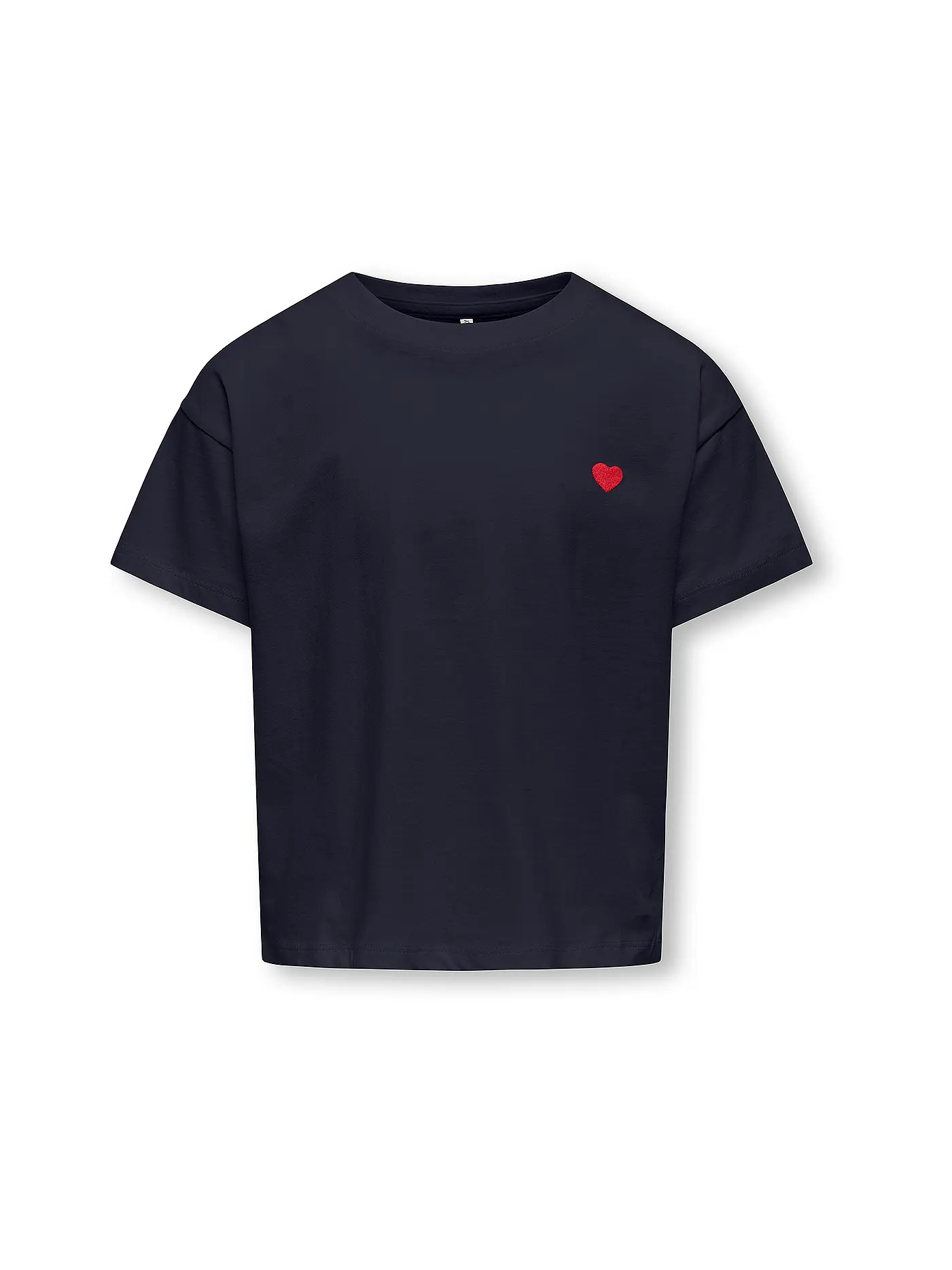 ONLY | Mädchen T-Shirt KOGMAIKEN LIFE CROPHEART | dunkelblau