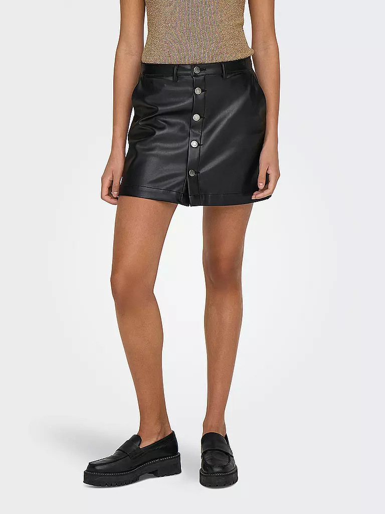 ONLY | Minirock in Lederoptik ONLAMAZING | schwarz