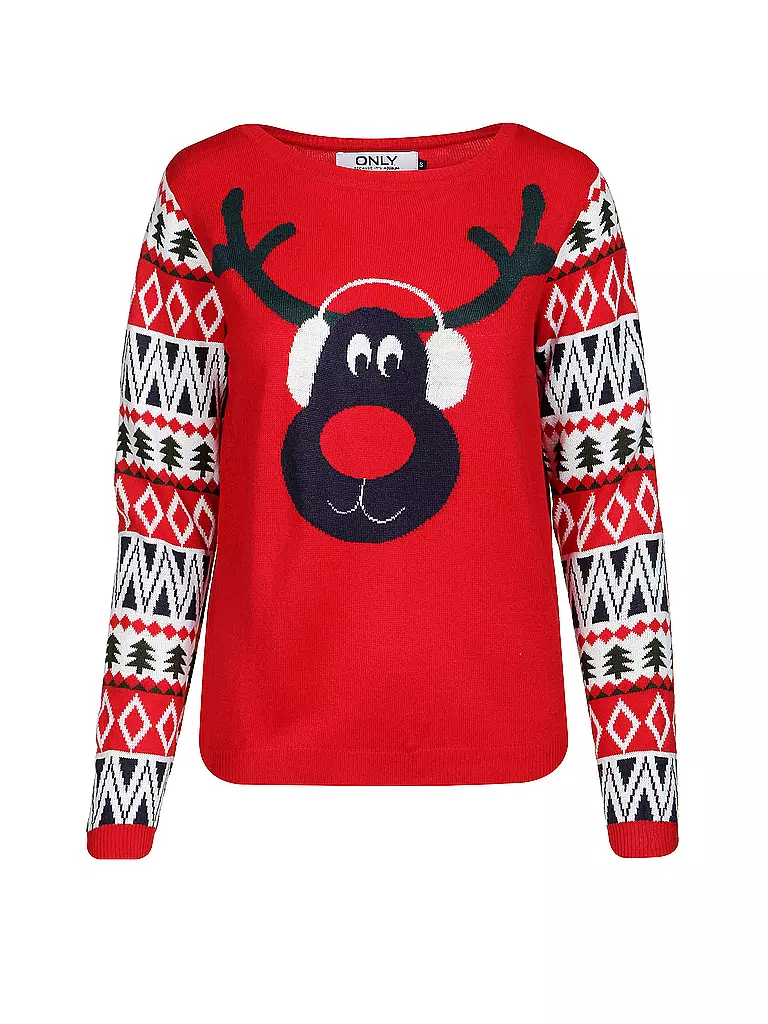 ONLY | Pullover "Xmas" | rot