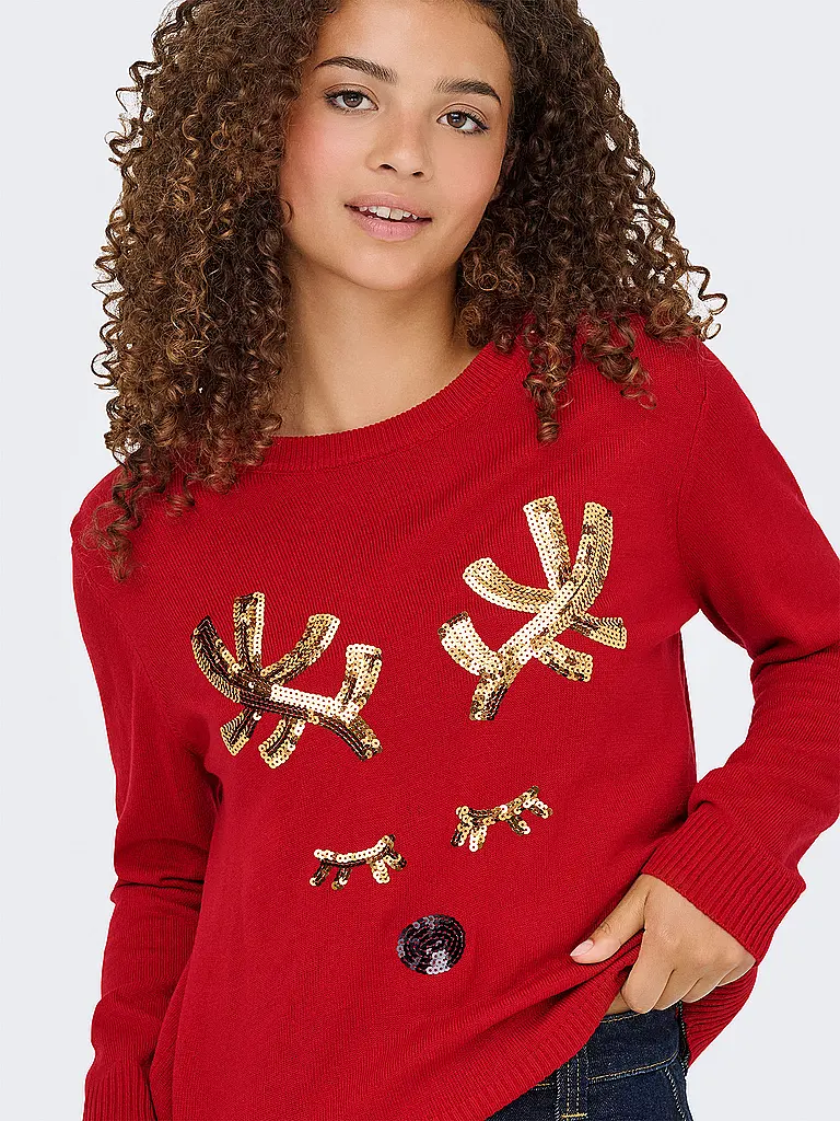 ONLY | Pullover ONLXMAS | rot