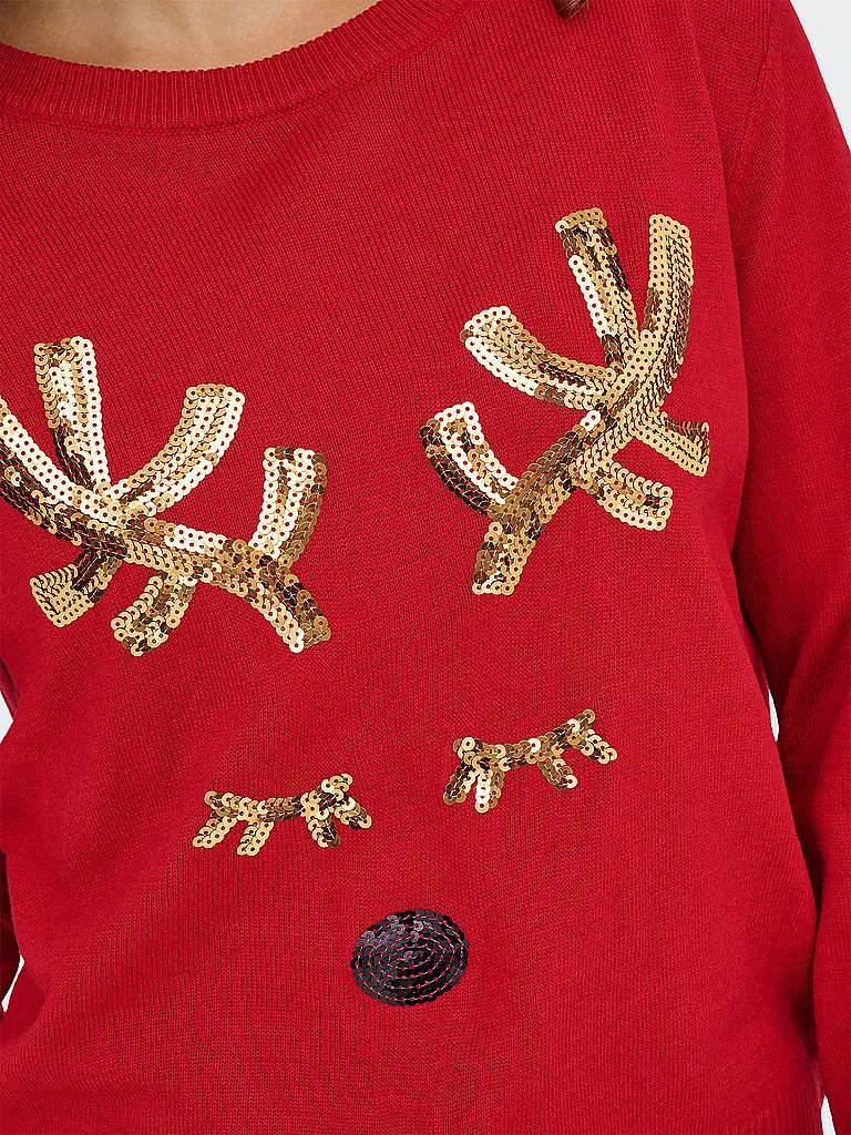 ONLY | Pullover ONLXMAS | rot