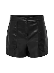 ONLY | Shorts in Lederoptik ONLTRICIA  | schwarz