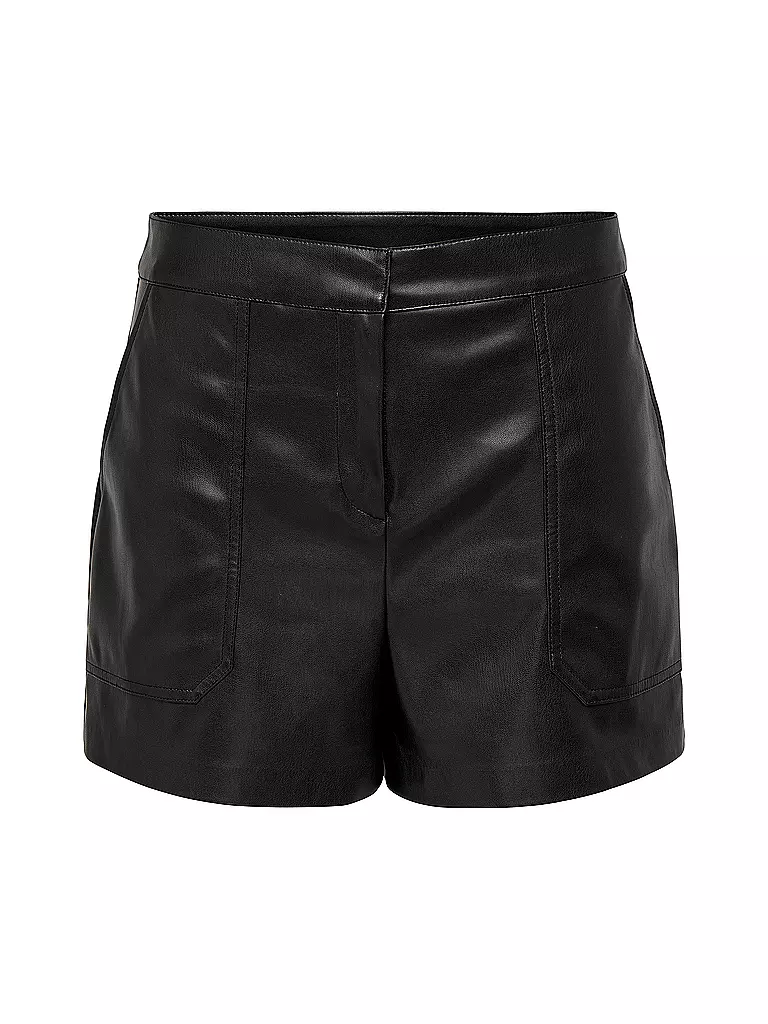 ONLY | Shorts in Lederoptik ONLTRICIA  | schwarz