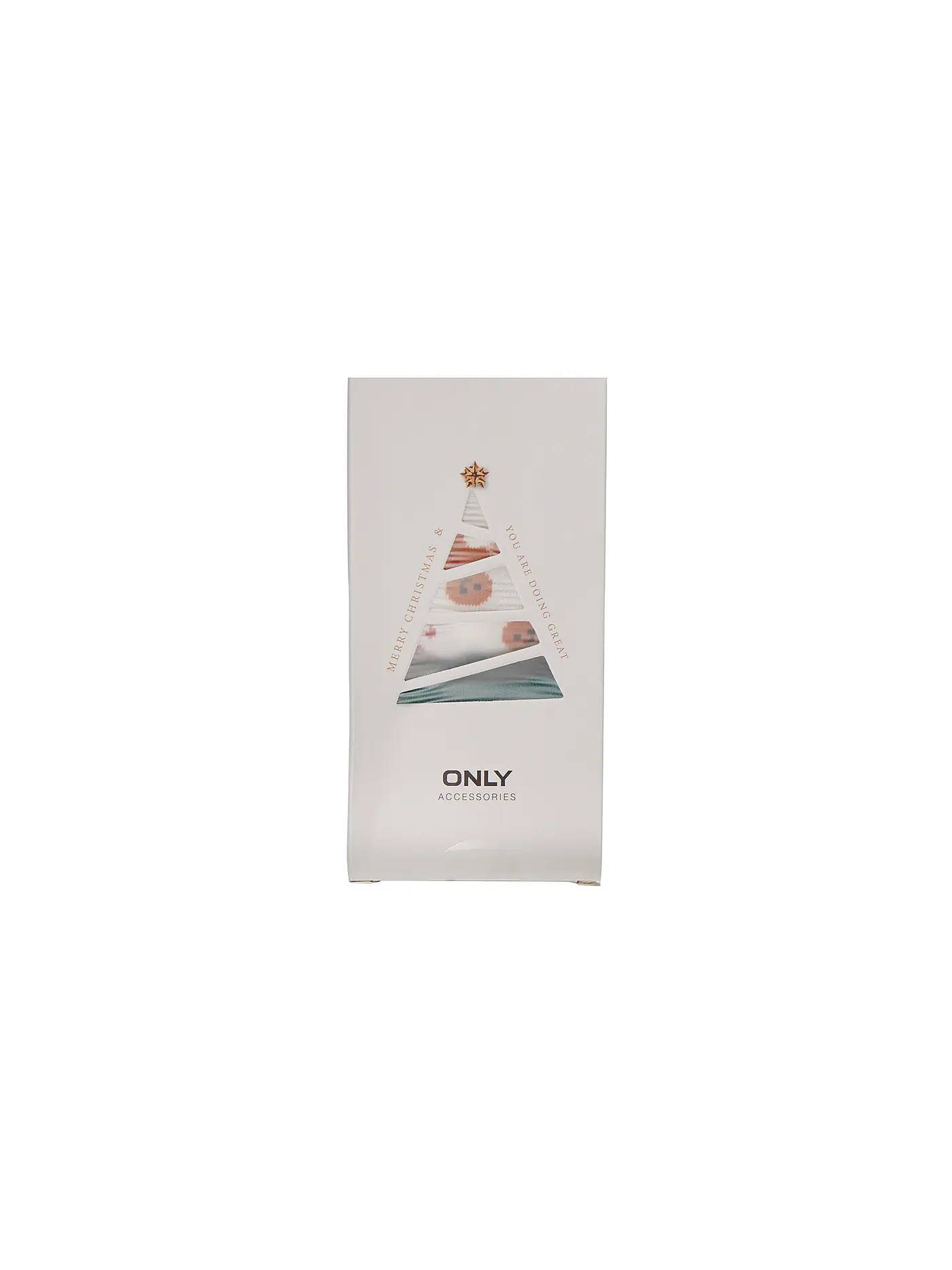 ONLY | Socken ONLCHRISTMAS 2er Pkg. white cookie snowflake | weiss