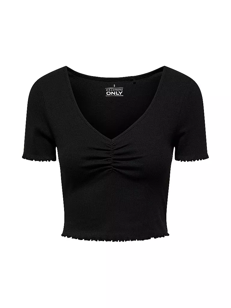 ONLY | T-Shirt Cropped Fit ONLBETTY | schwarz