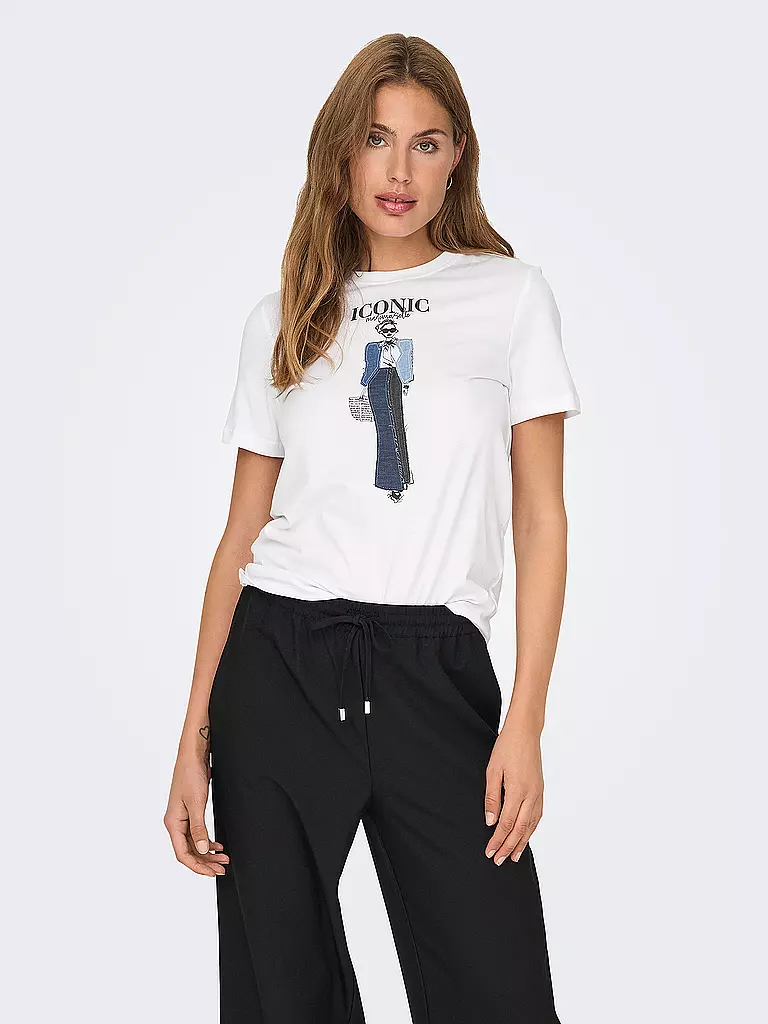 ONLY | T-Shirt ONLEMMA | weiss