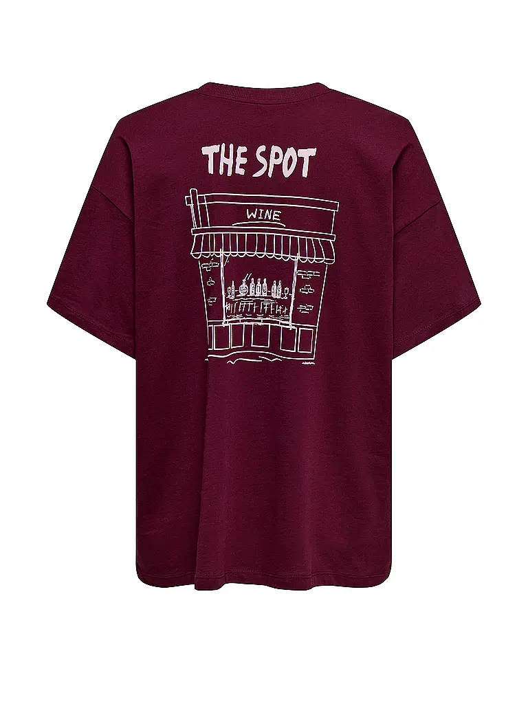 ONLY | T-Shirt ONLVIVVI | dunkelrot