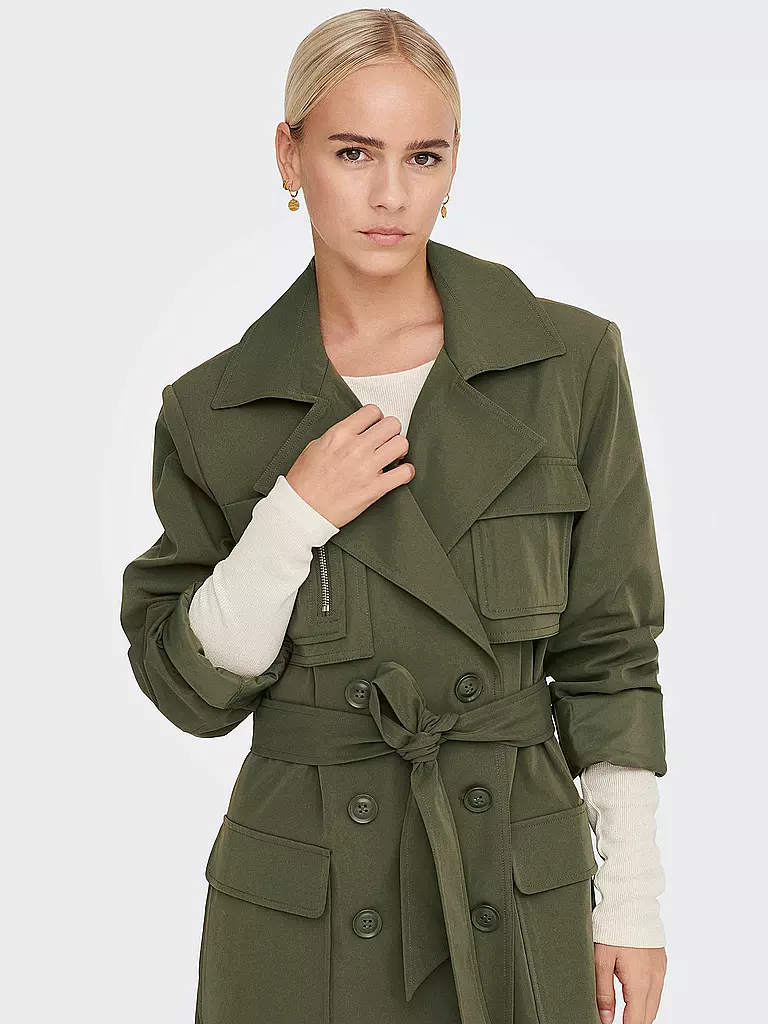 ONLY | Trenchcoat ONLKASTANJE  | olive