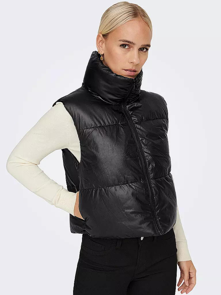 ONLY | Wendesteppgilet Cropped Fit ONLRICKY  | schwarz