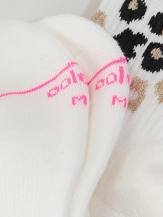 OOLEY | Socken LEO Allover Neon Pink weiss