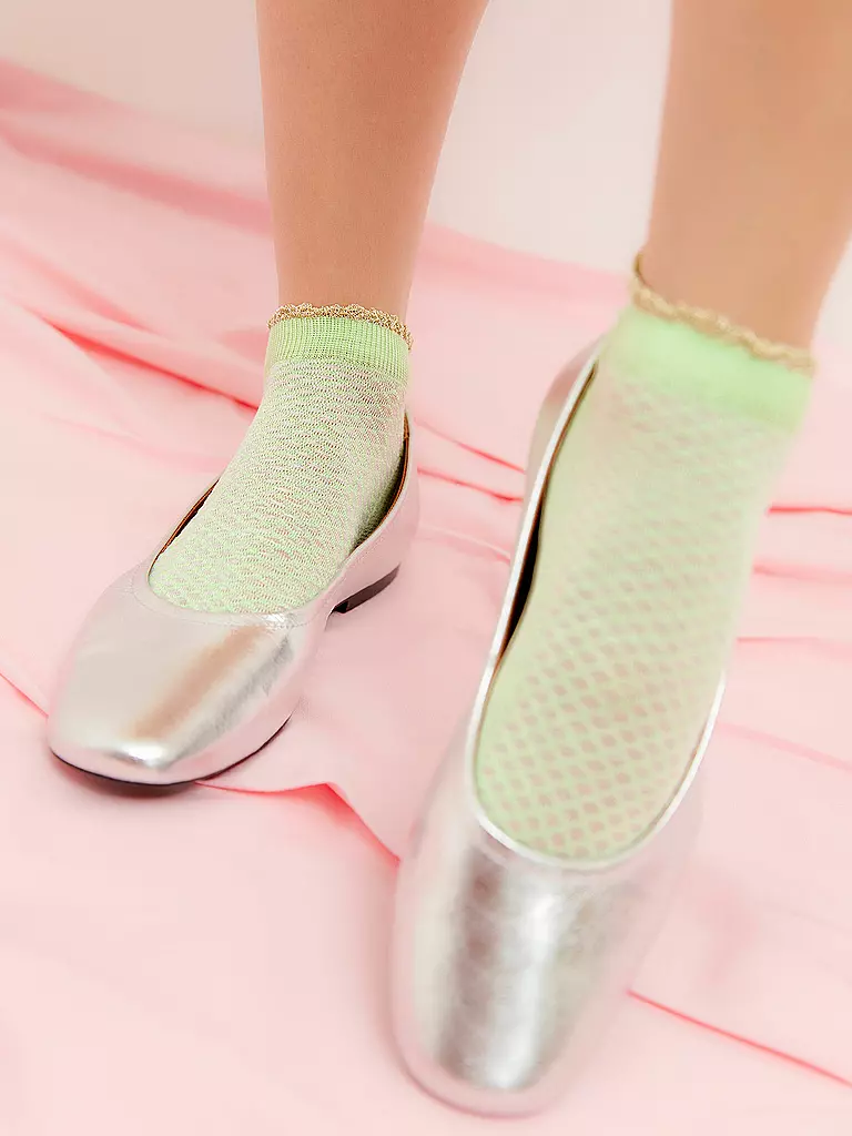 OOLEY | Socken 2er Pkg. ELEGANT S. Lime/White | creme