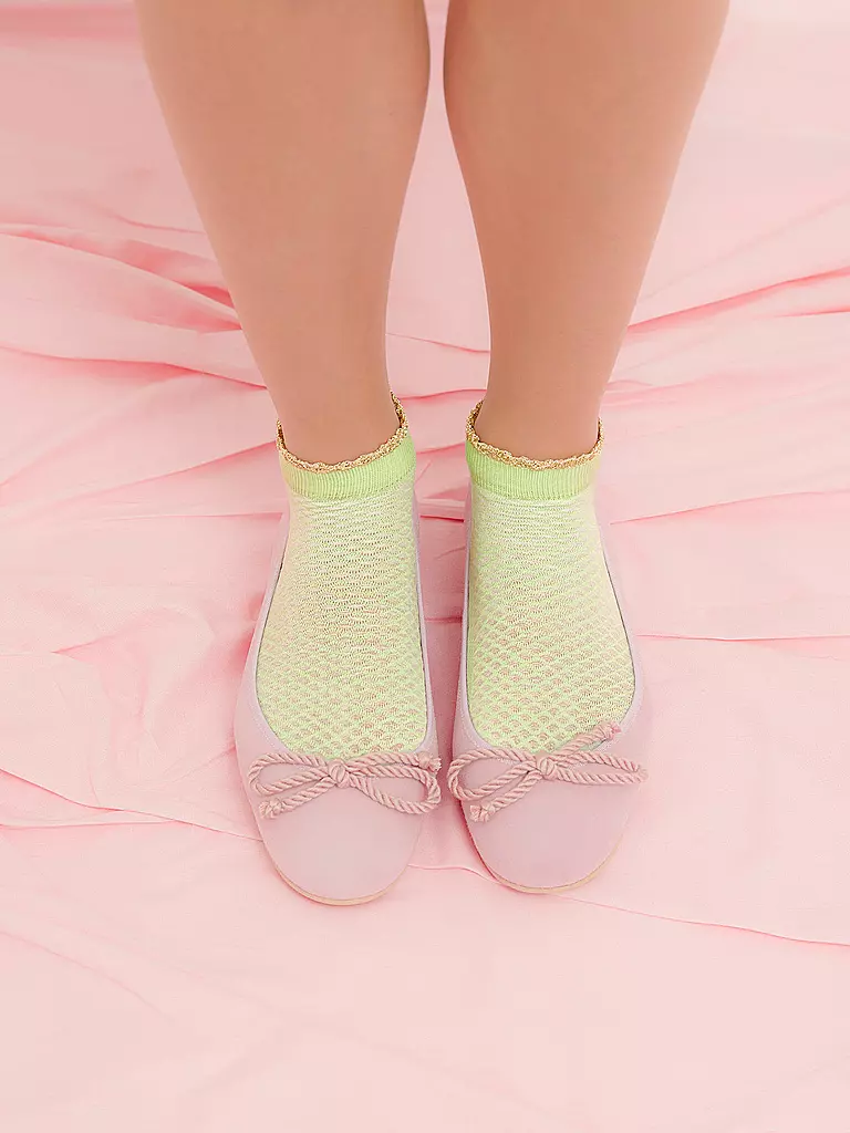 OOLEY | Socken 2er Pkg. ELEGANT S. Lime/White | creme
