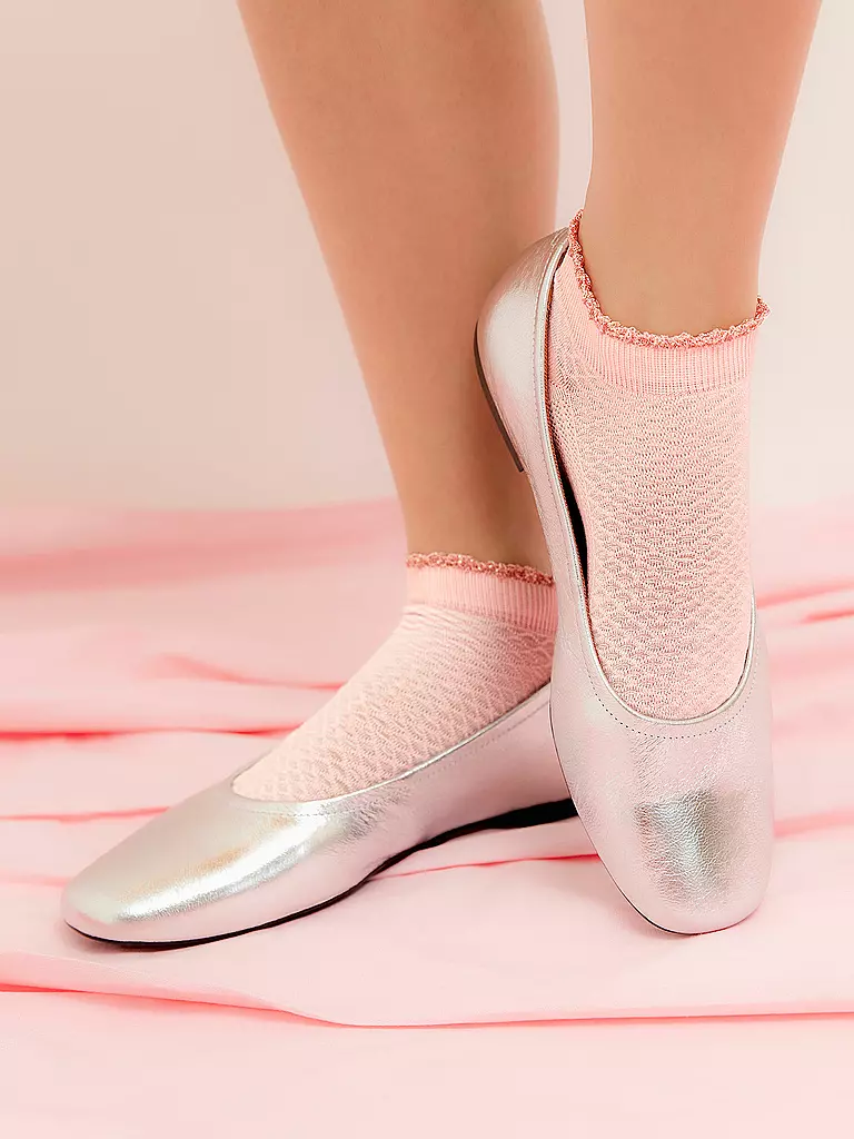 OOLEY | Socken 2er Pkg. ELEGANT S. Rose/White | hellgrün