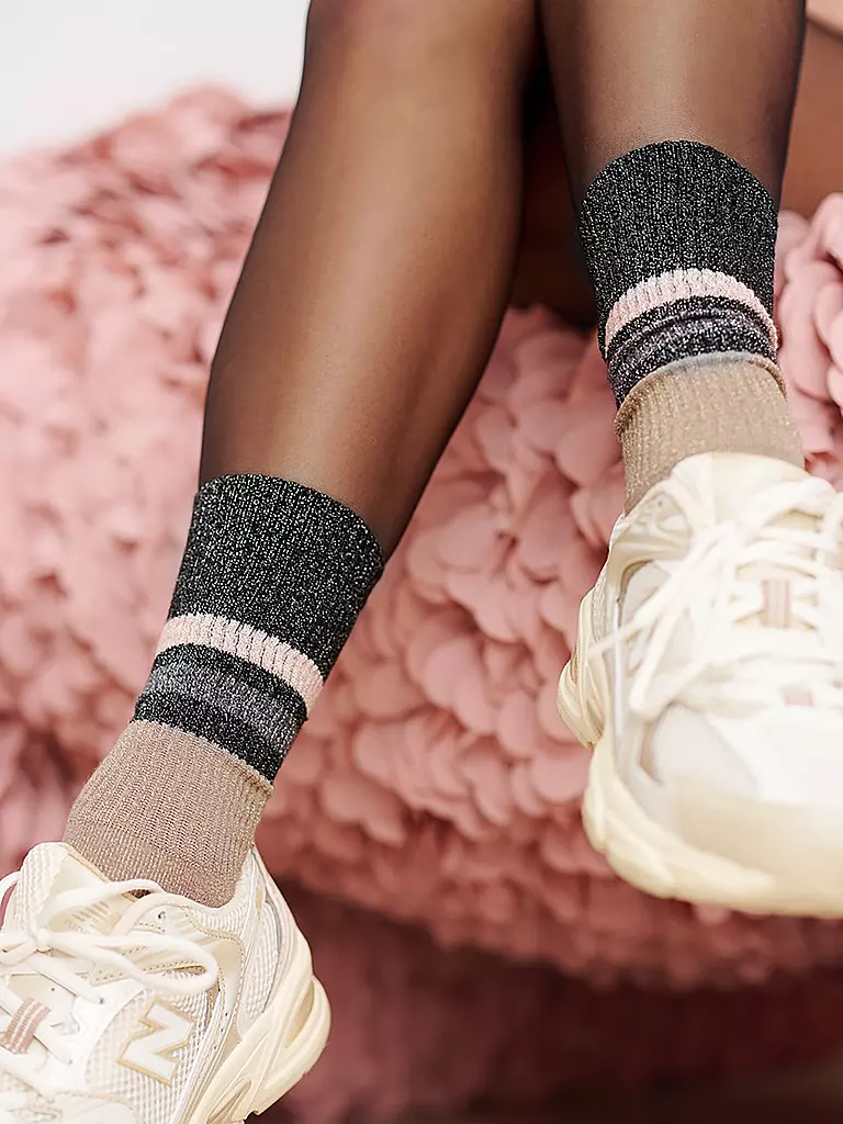 OOLEY | Socken ELECTRA LUNGO gold | dunkelrot