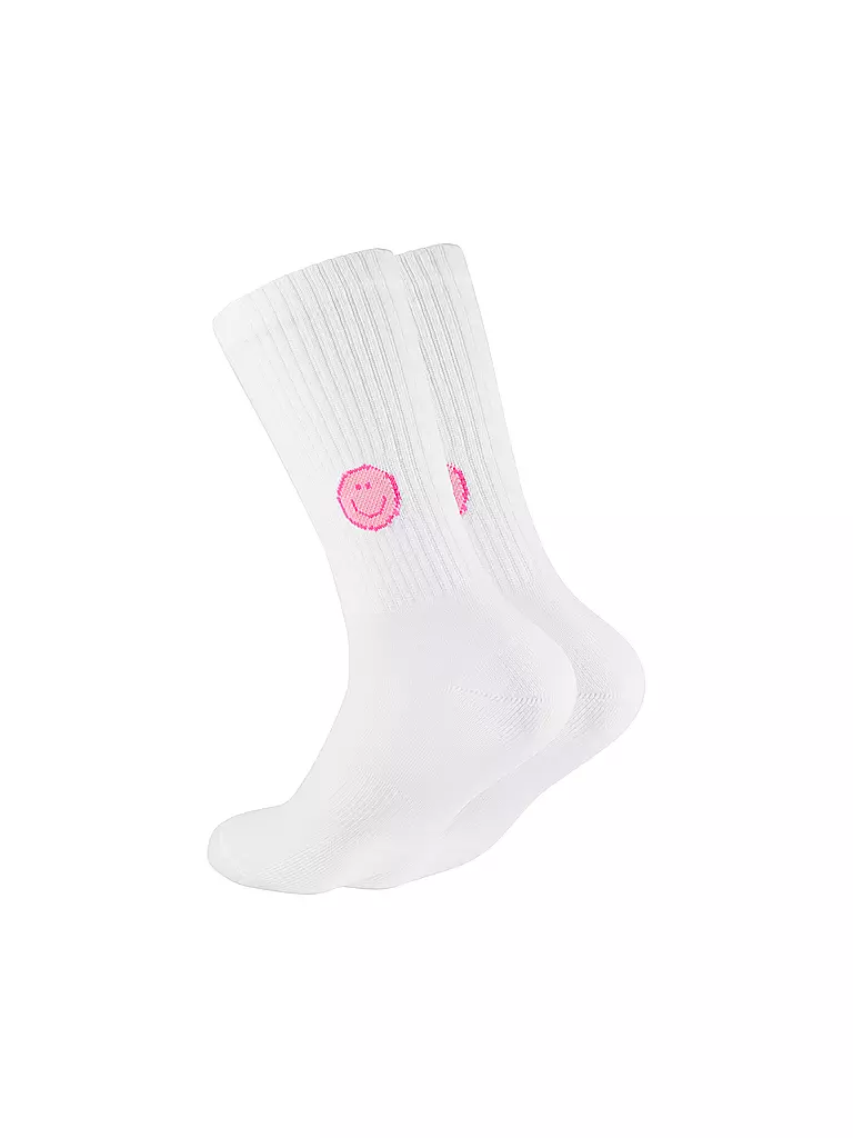 OOLEY | Socken ICON pink smile | weiss