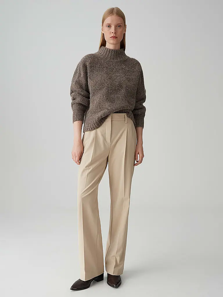 OPUS PANTS | Hose Flared Fit MOIRA | Beige