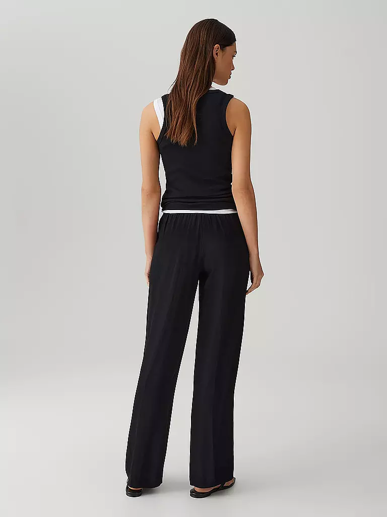 OPUS PANTS | Marlenehose MALOTTA SUMMER | schwarz