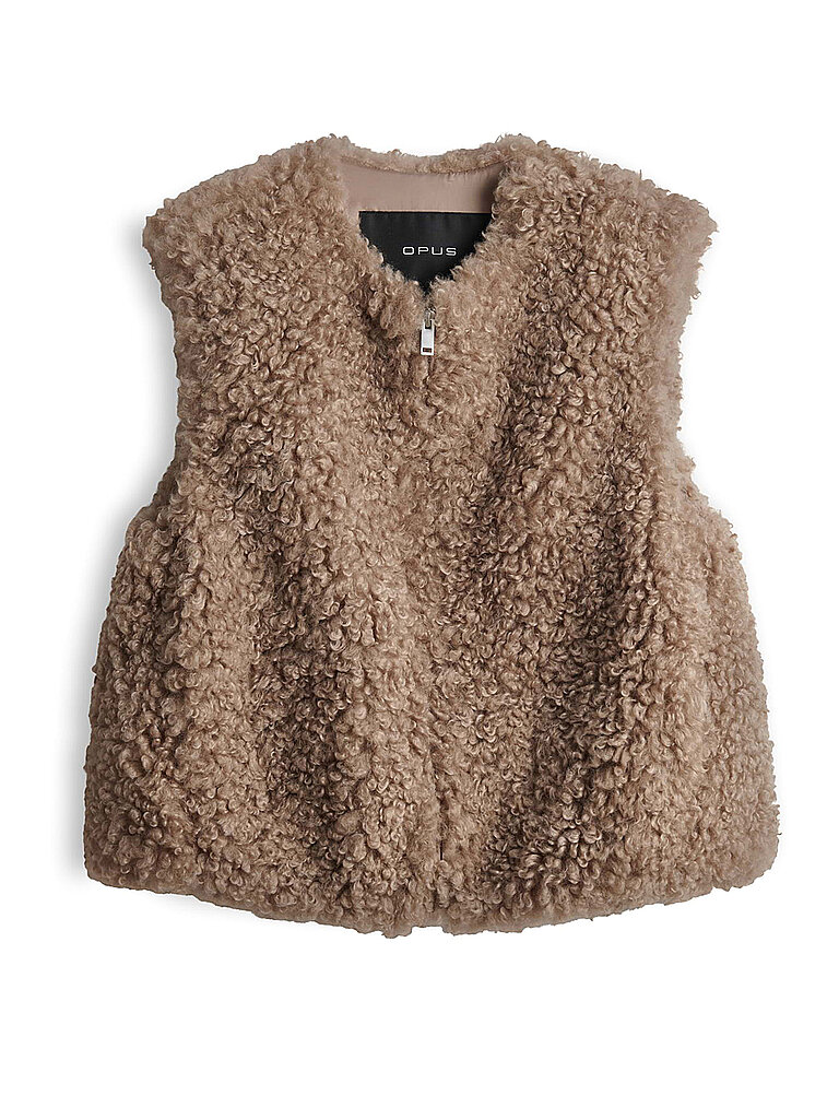 OPUS Gilet in Felloptik WIKARA camel | 34