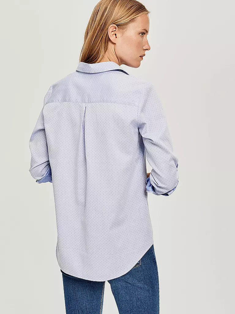 OPUS | Bluse Falenta Dobby | blau