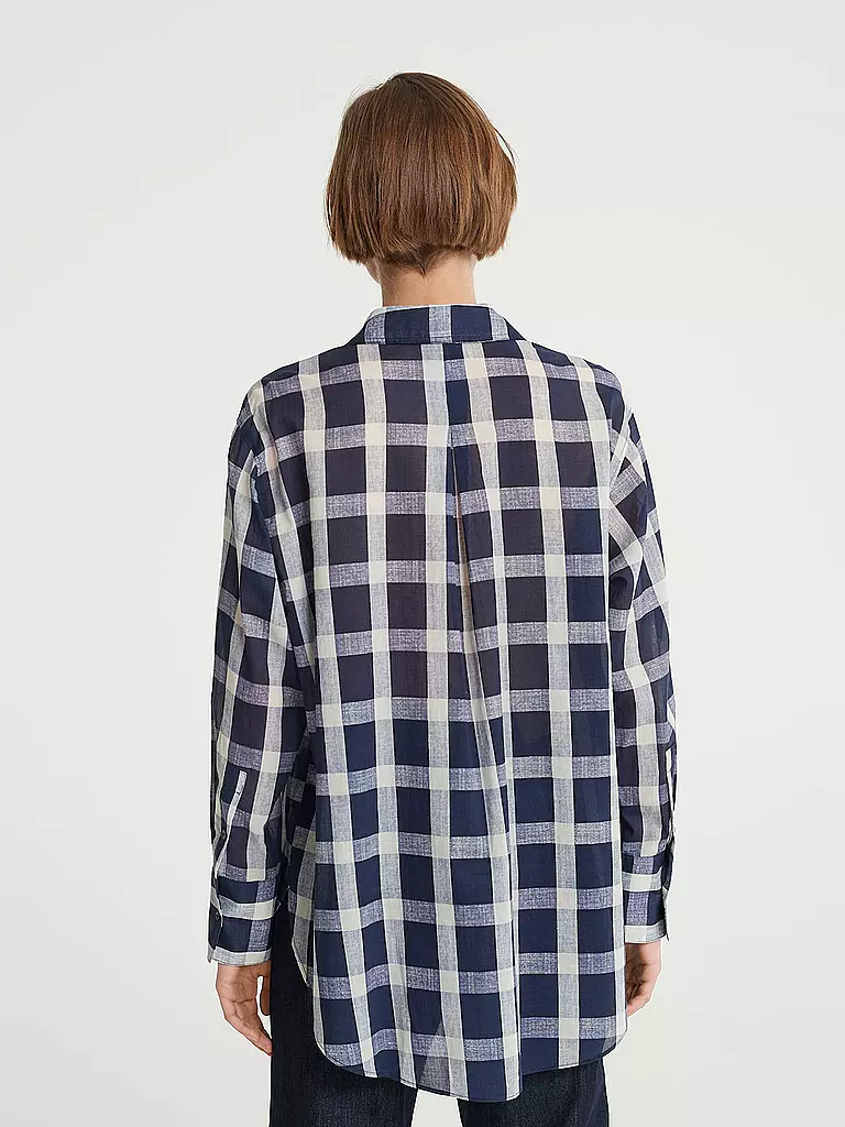 OPUS | Bluse Oversized Fit FRANNIE | blau