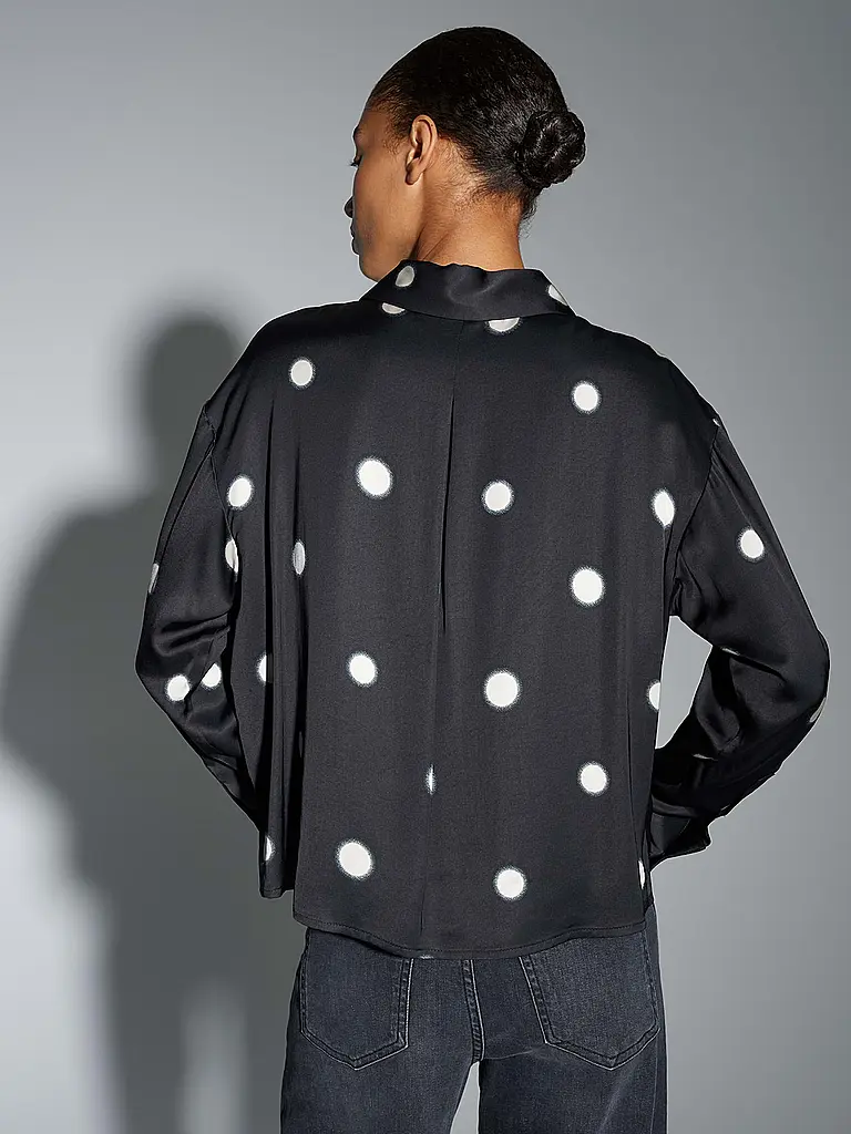 OPUS | Blusenshirt FAMENA DOT | Schwarz