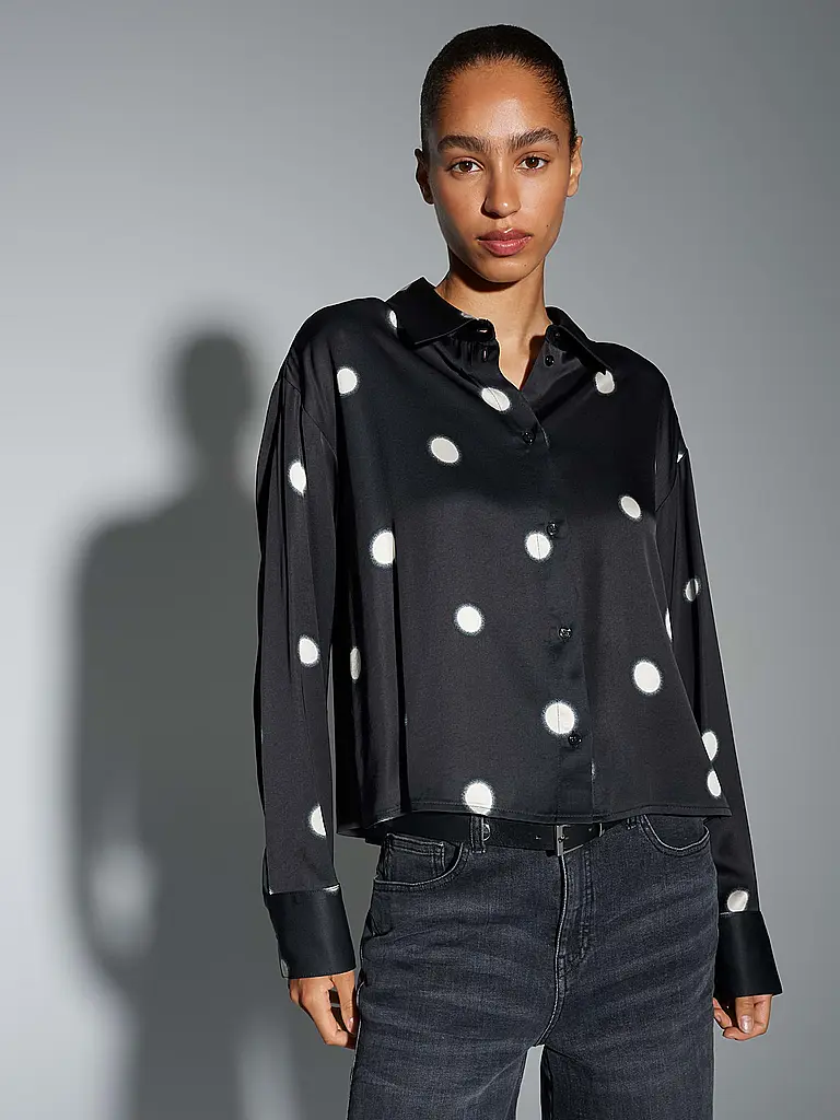 OPUS | Blusenshirt FAMENA DOT | Schwarz
